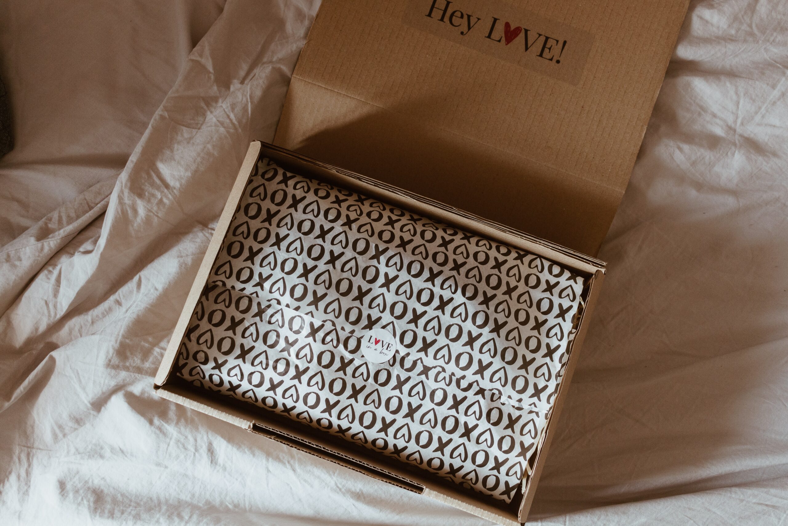 Photo of an open cardboard packing box